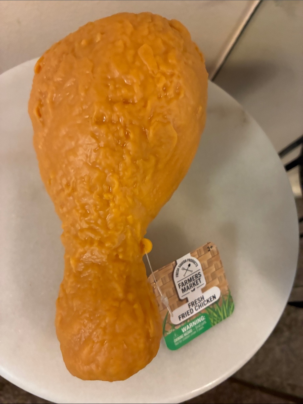 Realistic Jumbo Fried Chicken Drumstick Toy - Squishy Orange - Picture 2 of 2